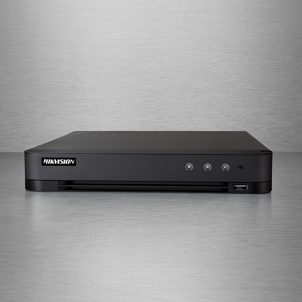 IntechGuard HD: DVR 16 Canales TVI / AHD / CVI / CVBS + 2 Canales IP / 1 HDD / H.265+ / Salida en Full HD / Audio todos los canales